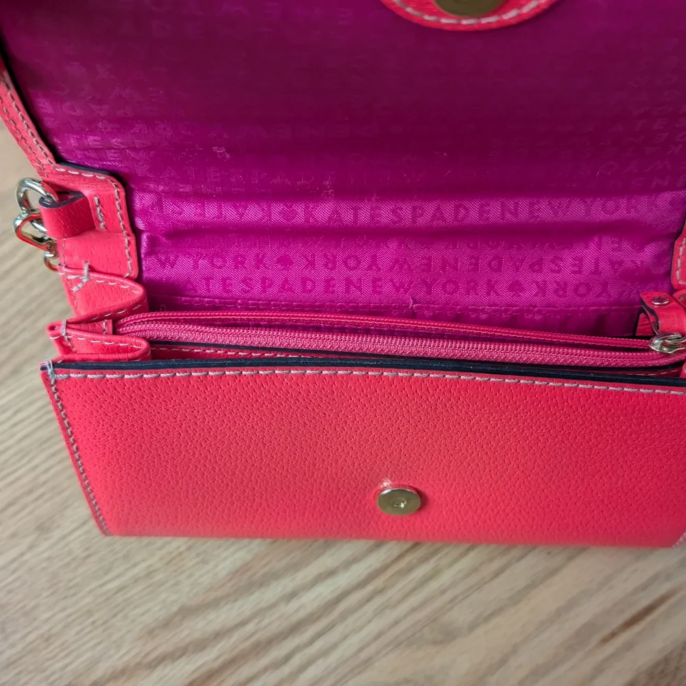 Kate Spade neon pink crossbody Natalie Wellesley hot rose - Picture 3 of 3